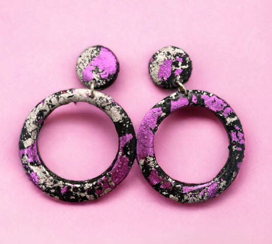 Pink and black statement circles