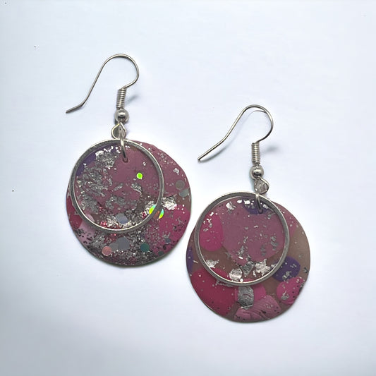 Pink sparkle dangles